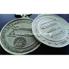 Hanging Medal 2D Relief Pewter<br>2D Etching<br>HM/RP_01